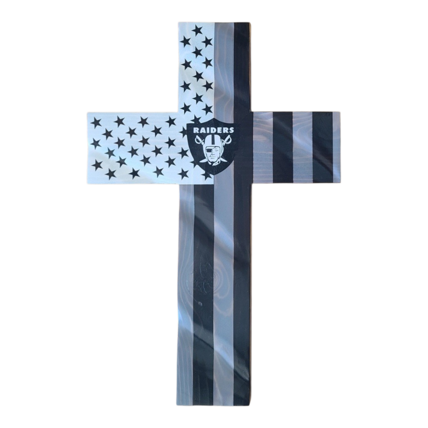 HANDMADE RAIDERS WOOD CROSS