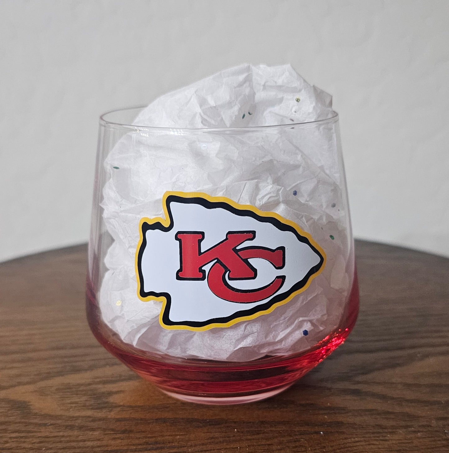 RED GLASS CHIEFS 10 OZ