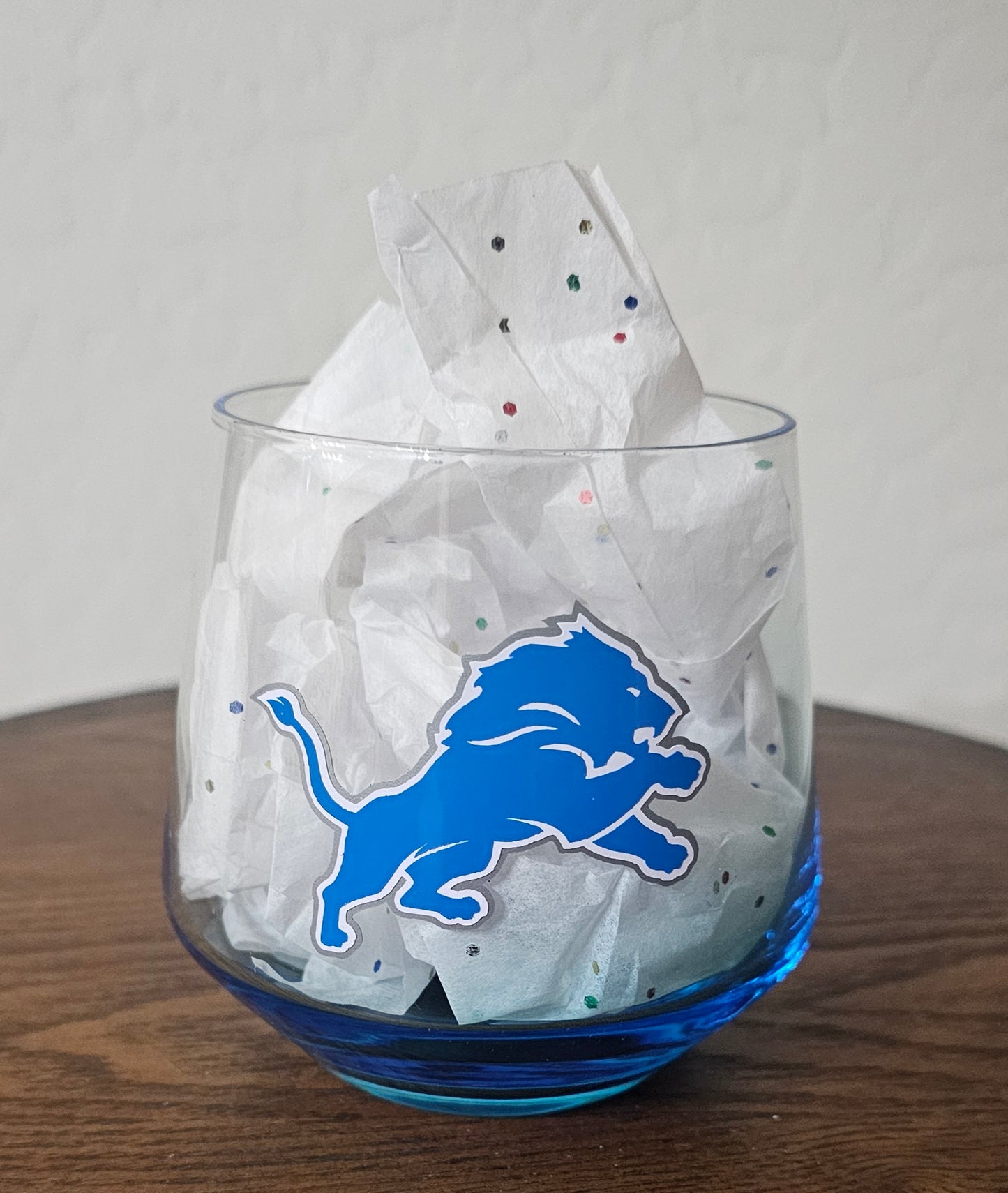 BLUE GLASS LIONS 10 OZ