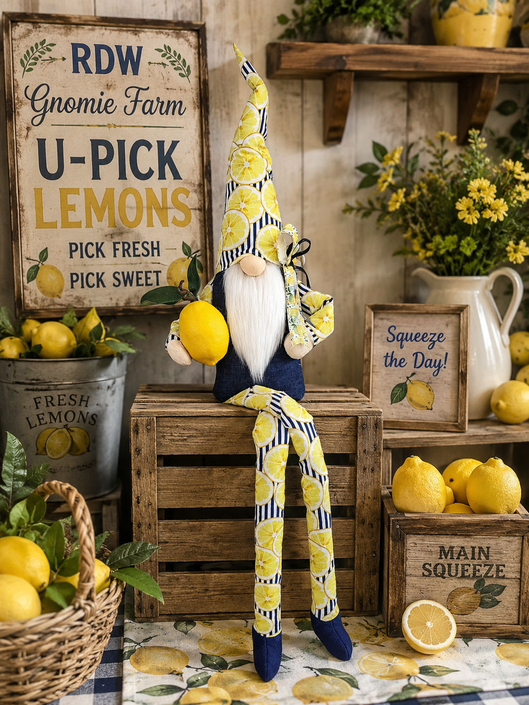 LEMON SUMMER FRUIT & VEGGIE GNOMIE