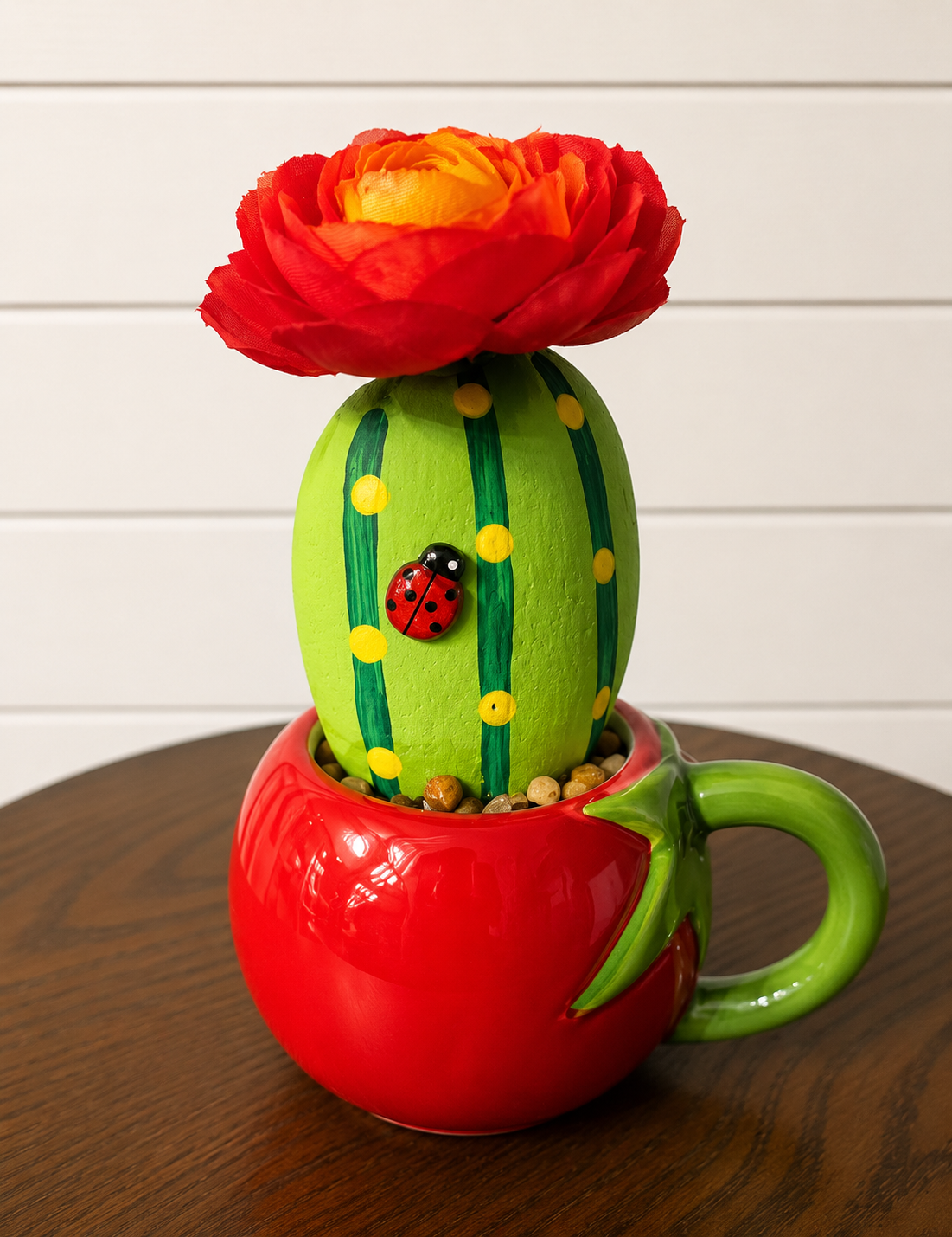 Red Cactus Tomato Rock Cup