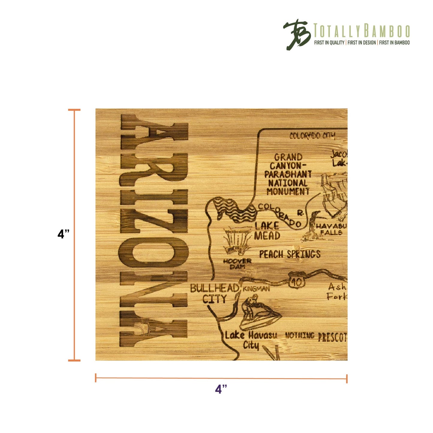 Arizona Puzzle 4-Pc. Coaster Set with Case