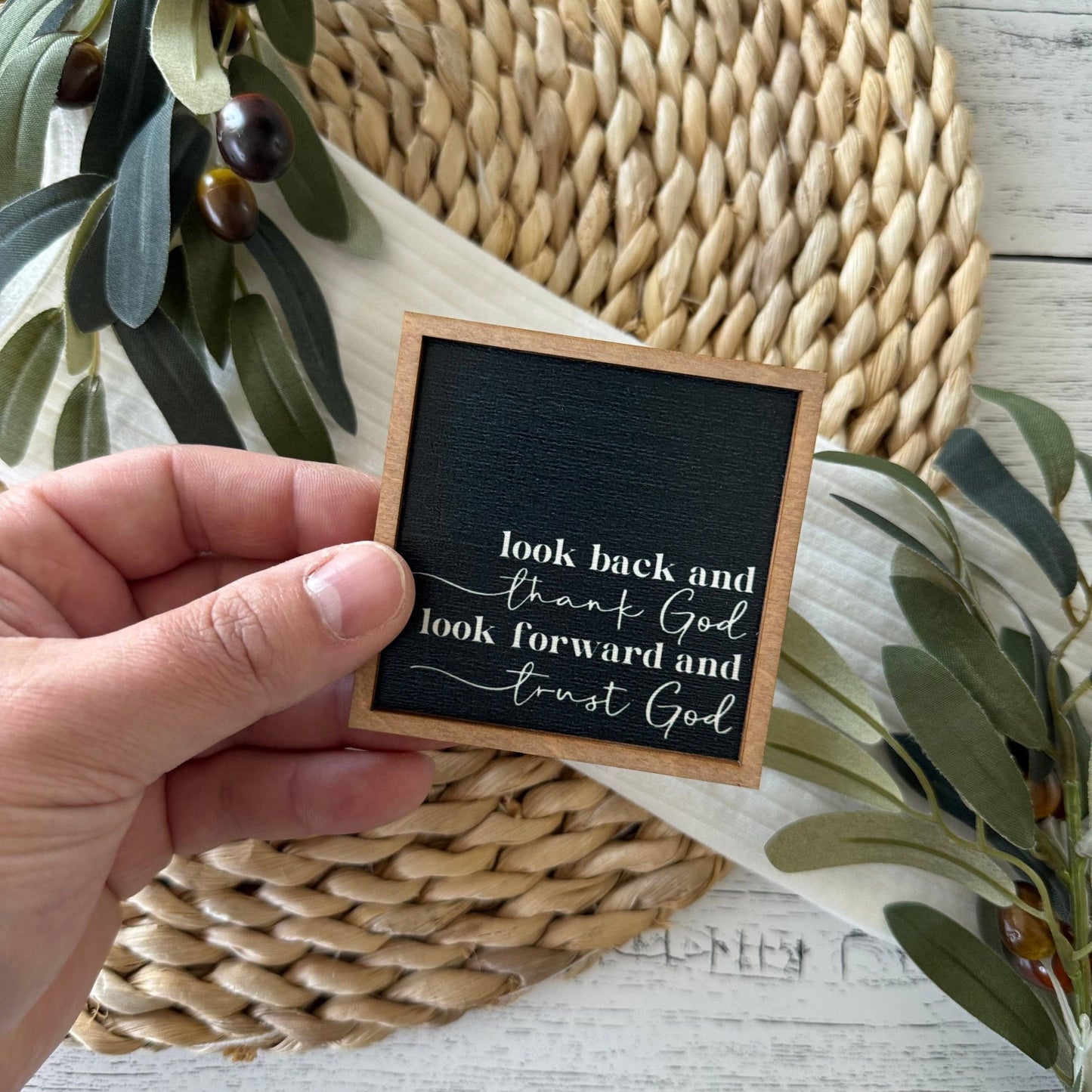 Mini Framed Faith Sign – Religious Quote