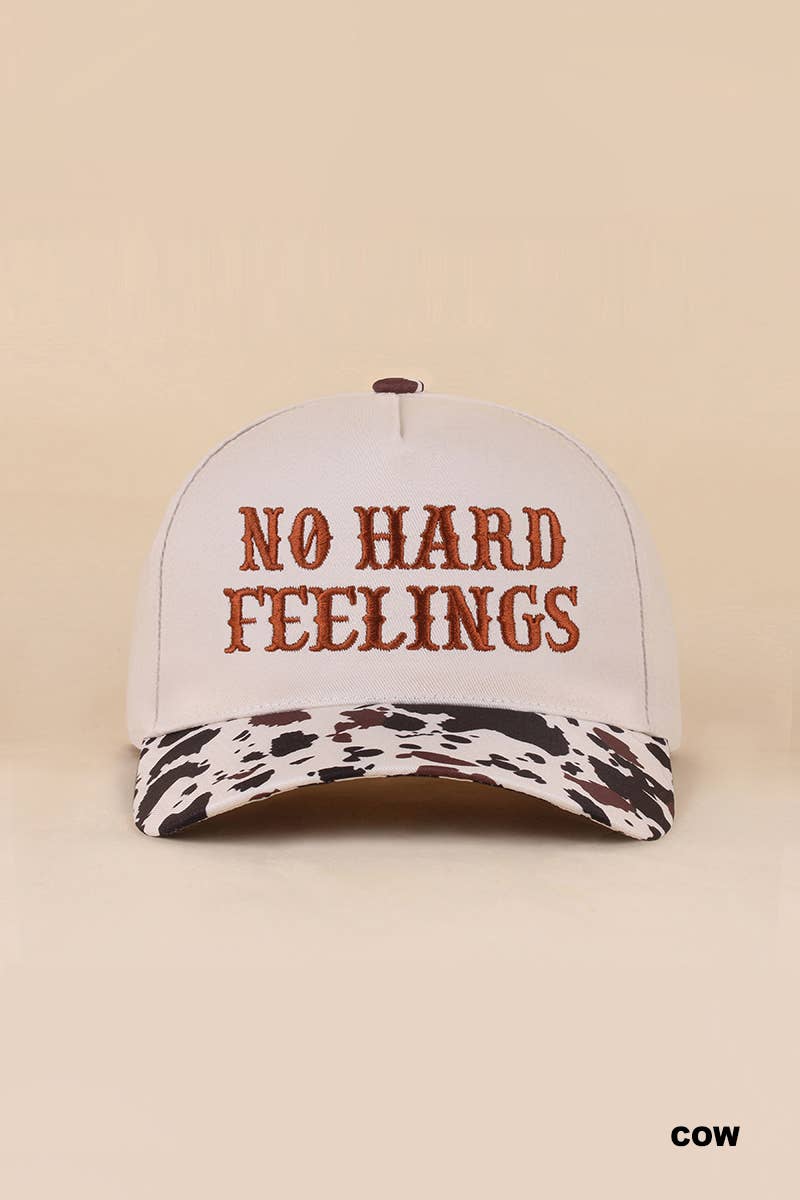 No Hard Feelings Two Tone Canvas Cotton Cap