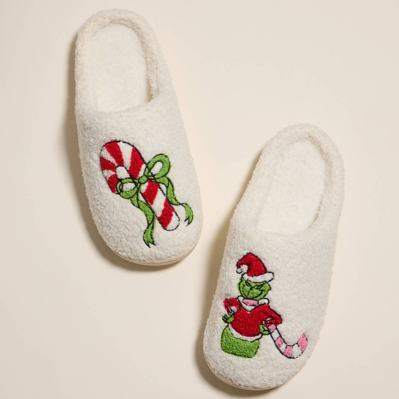 Green Monster Cozy Christmas Slippers