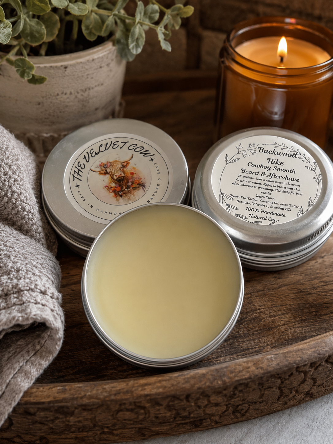 Men's Ultimate Grooming Essential - Grass-Fed Tallow Beard Balm, Luxurious Organic Tallow Beard Balm Nourish Your Beard and Skin Naturally