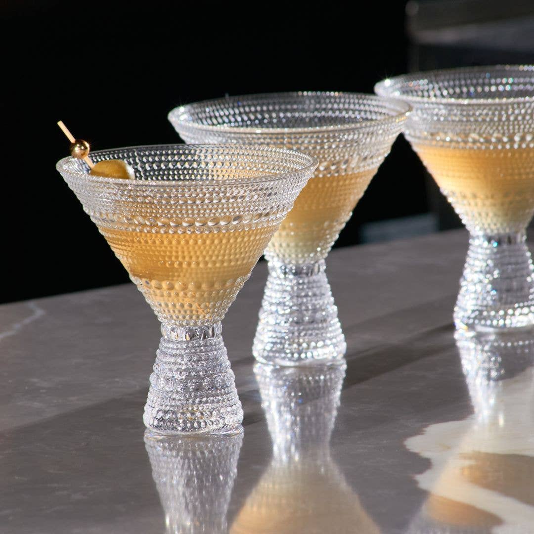 Clear Hobnail Martini Glasses - Set of 1 - (9oz)