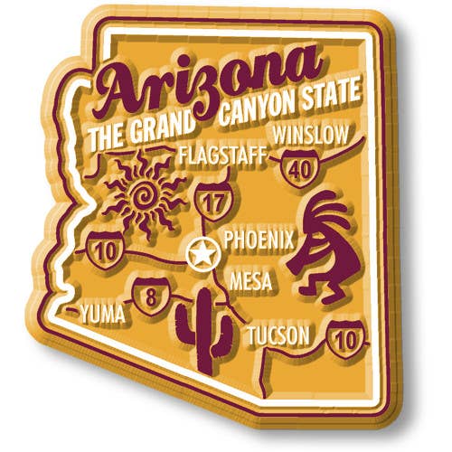 Arizona Premium State Magnet Made in USA