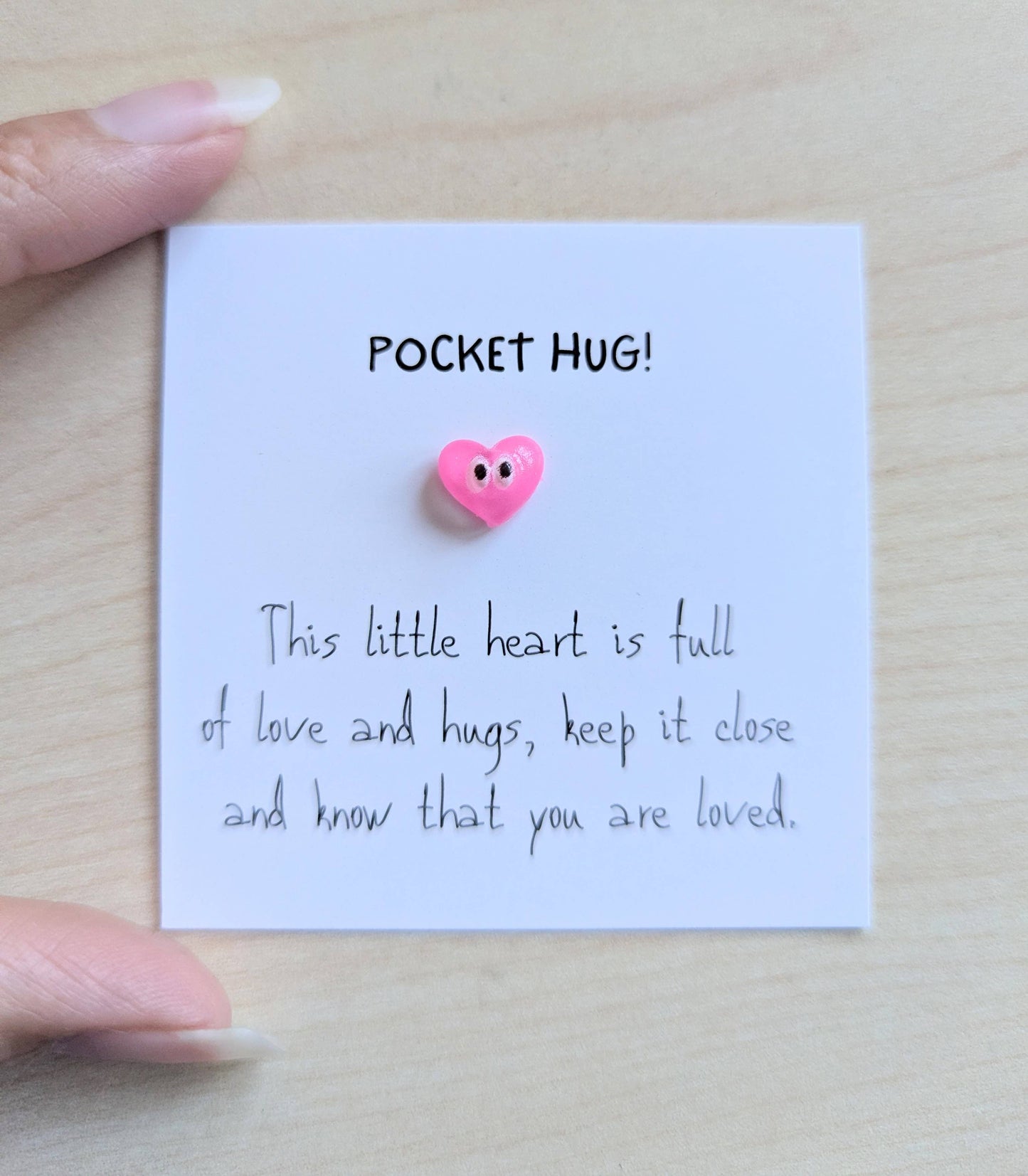 Pocket Hug Mini Card - Handmade Keepsake with Personal Note