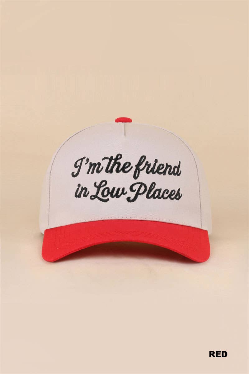 Besties'/I'm The Friend In Low Places two tone snapback hat