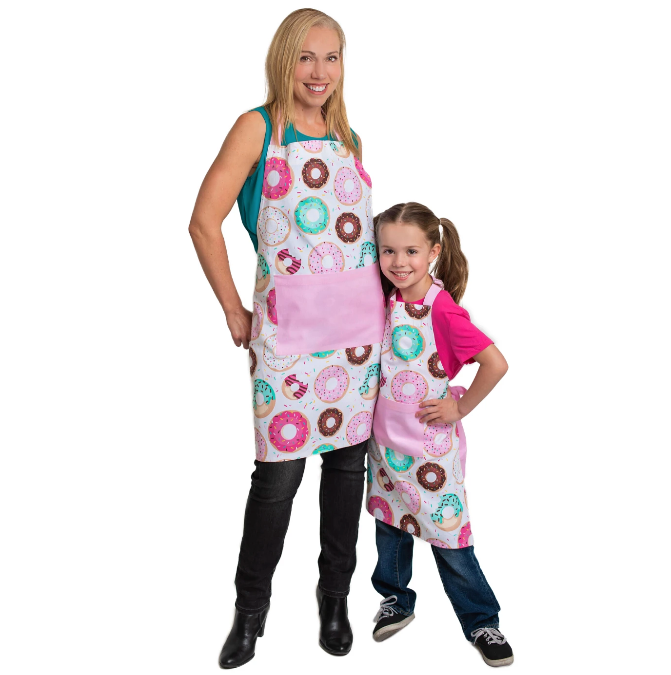 Donut Shoppe Adult & Child Apron Set– Family Kitchen Fun