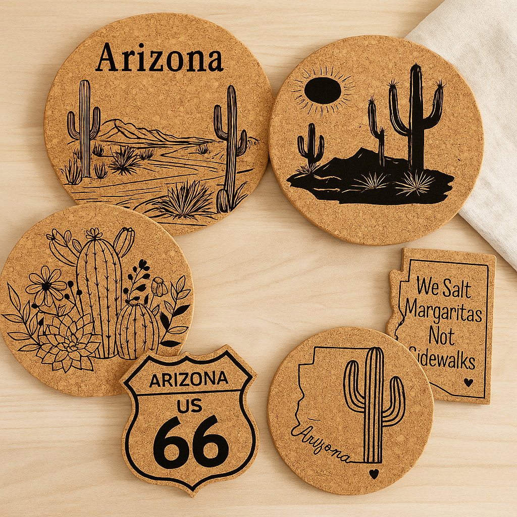 Feel the Sunset Desert Vibes Cork Trivet