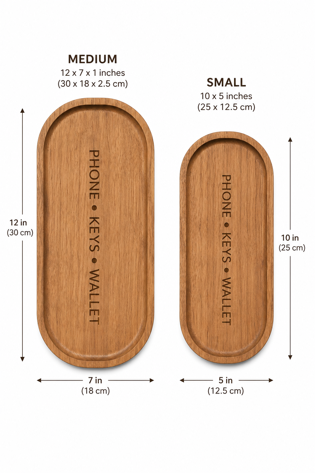 Phone • Keys • Wallet Valet Tray Small & Medium