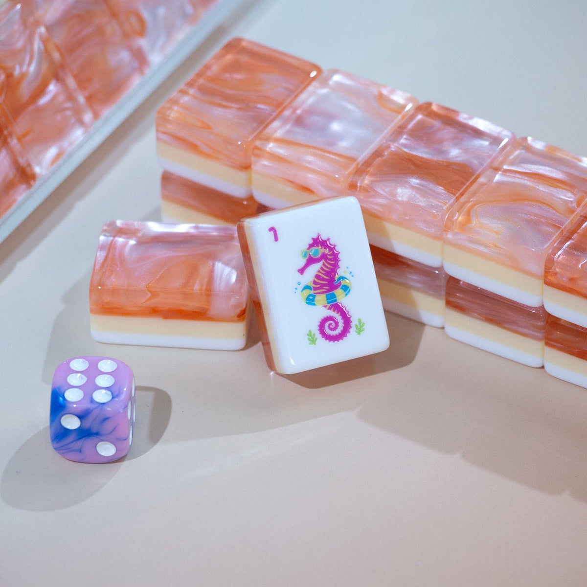 Palm Beach Mahjong Set - Coral Glow 11-03