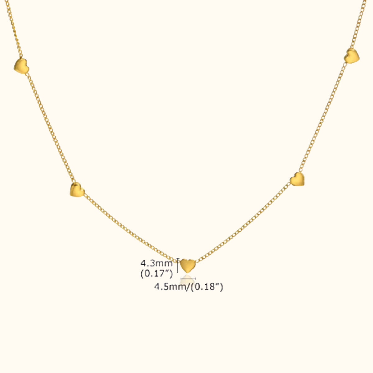 Dainty Heart - 18K Gold Plated, Waterproof Necklace
