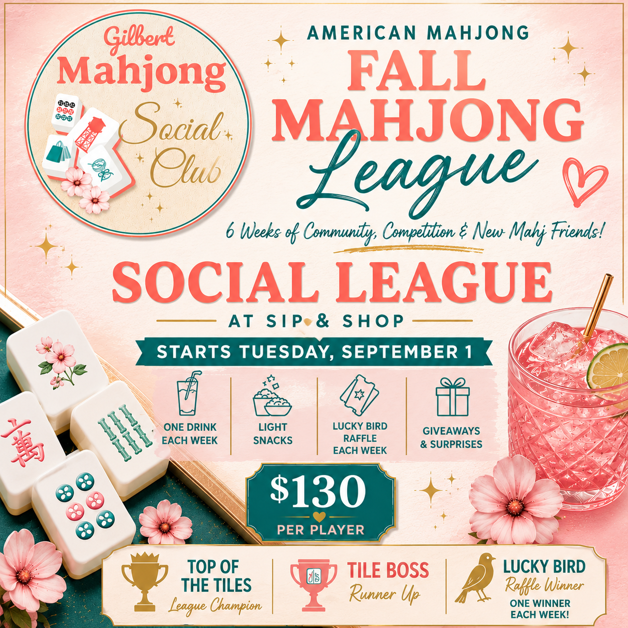 Fall Mahjong League at Sip & Shop