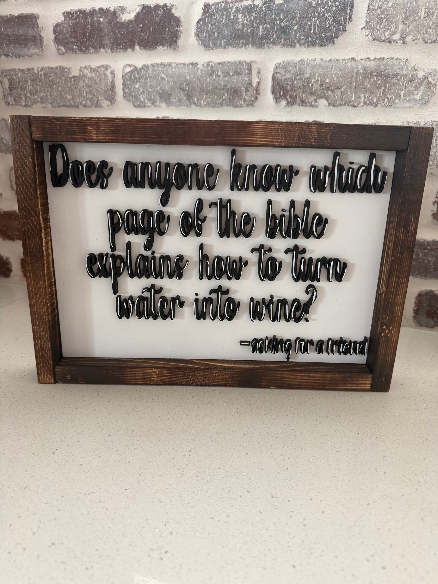 water into wine sign