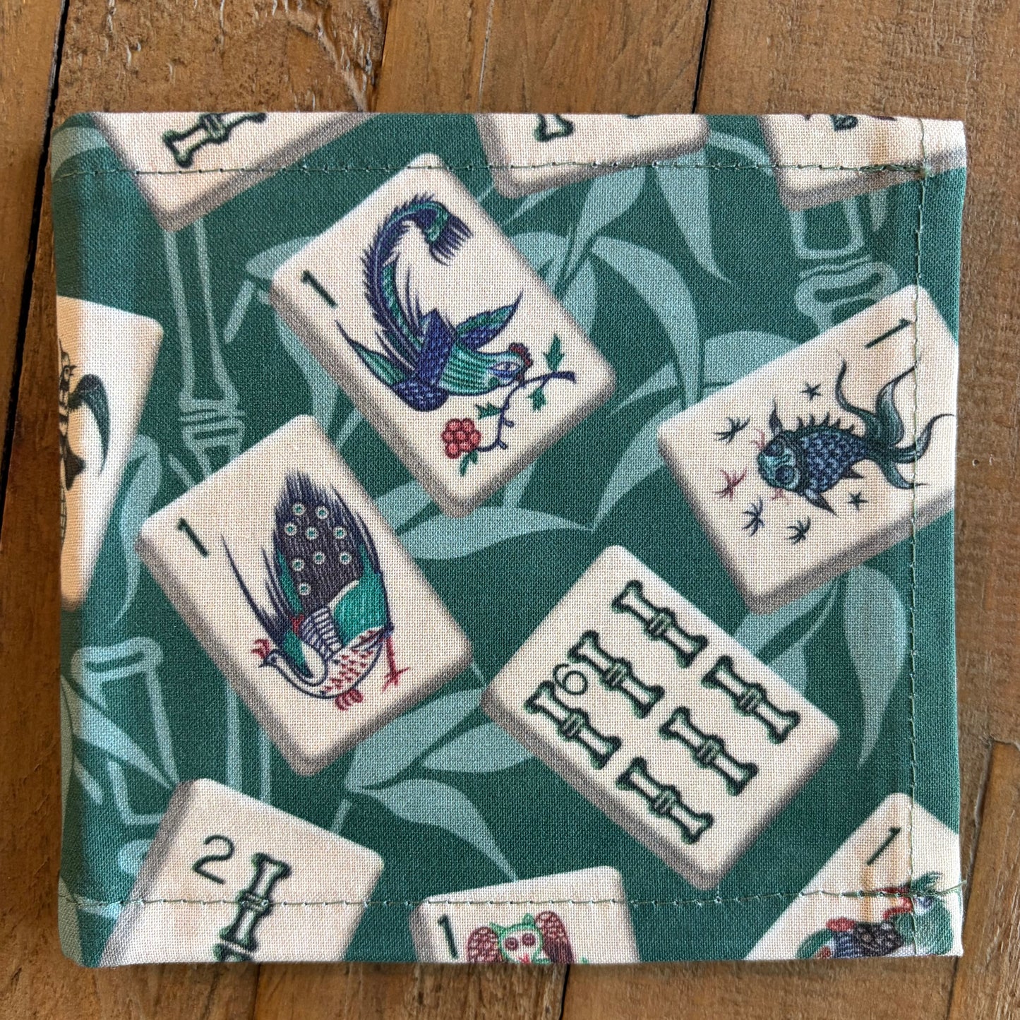 Bamboo Tiles on Green Ms Mah Jongg Mahjong Card Cover, Small