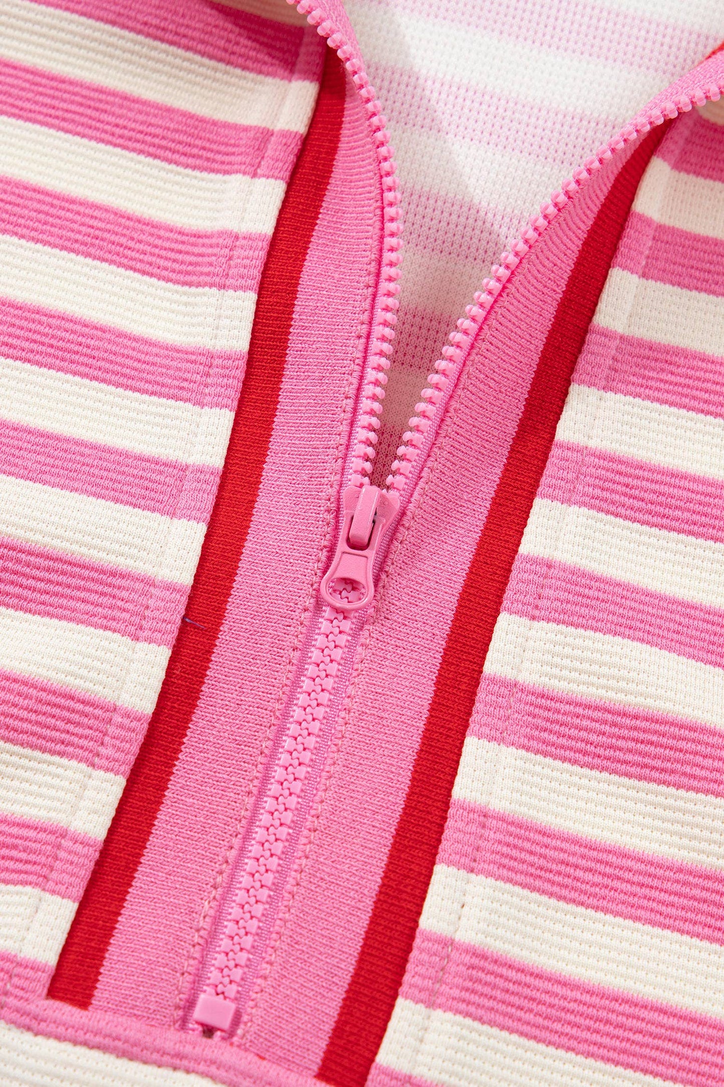 66Spring 2026 Striped Quarter-Zip Sleeveless Top & Skort Set