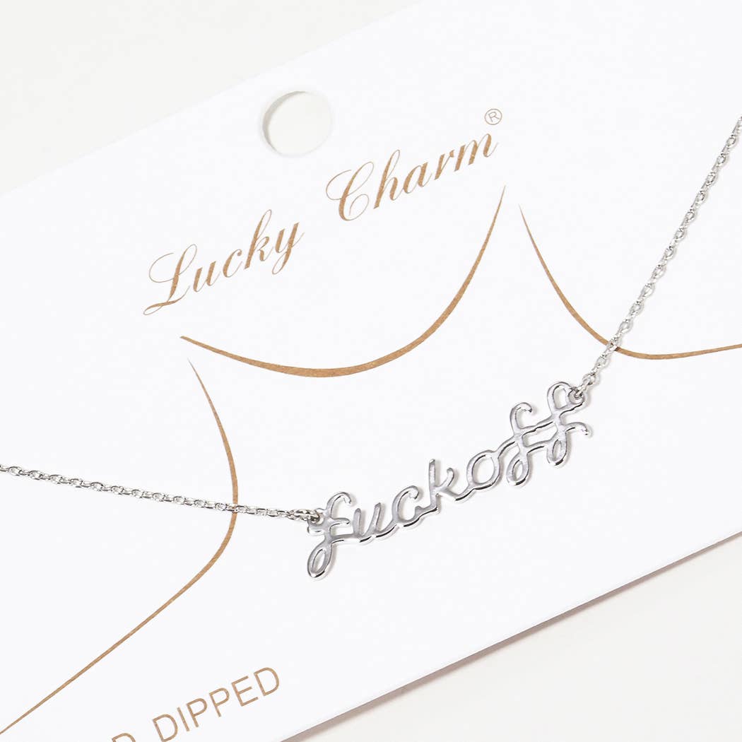 Gold-Dipped Fuck Off Fashion Necklaces