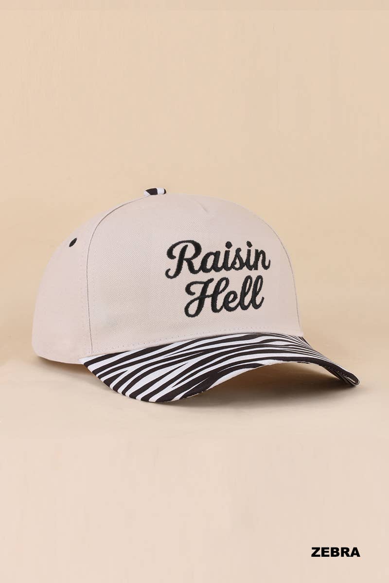 Raisin Hell Two Tone Snapback Hat Zenana Consgt.
