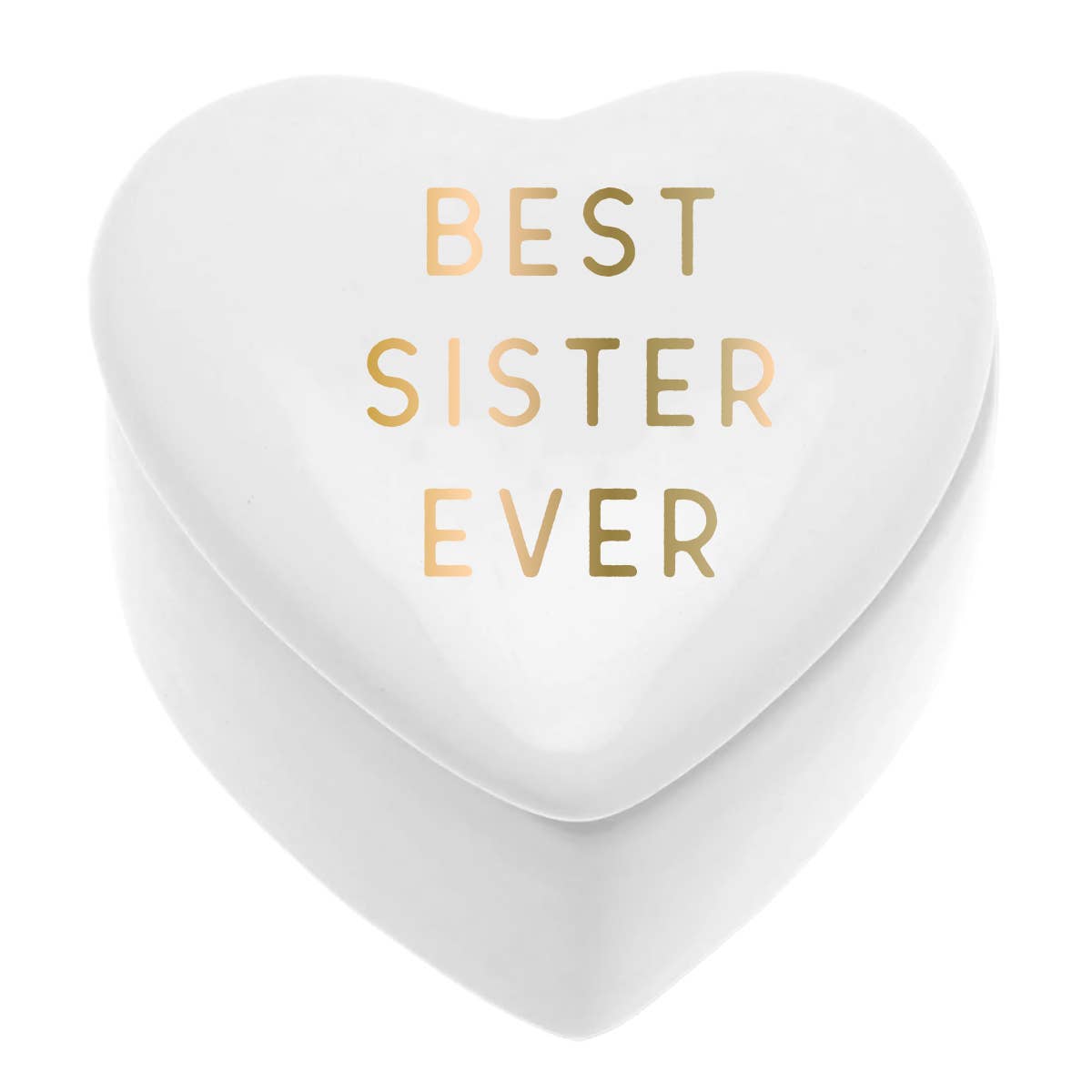 Ceramic Heart Shaped Trinket Box | Best Sister Ever