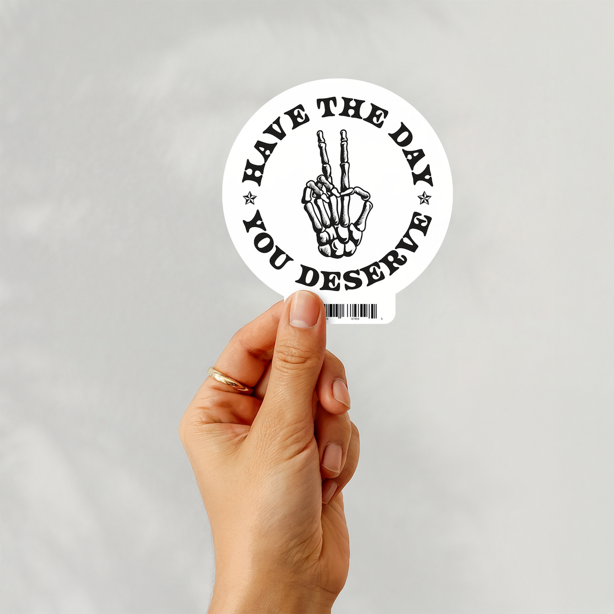 Have the day you deserve - witty dark humor Sticker