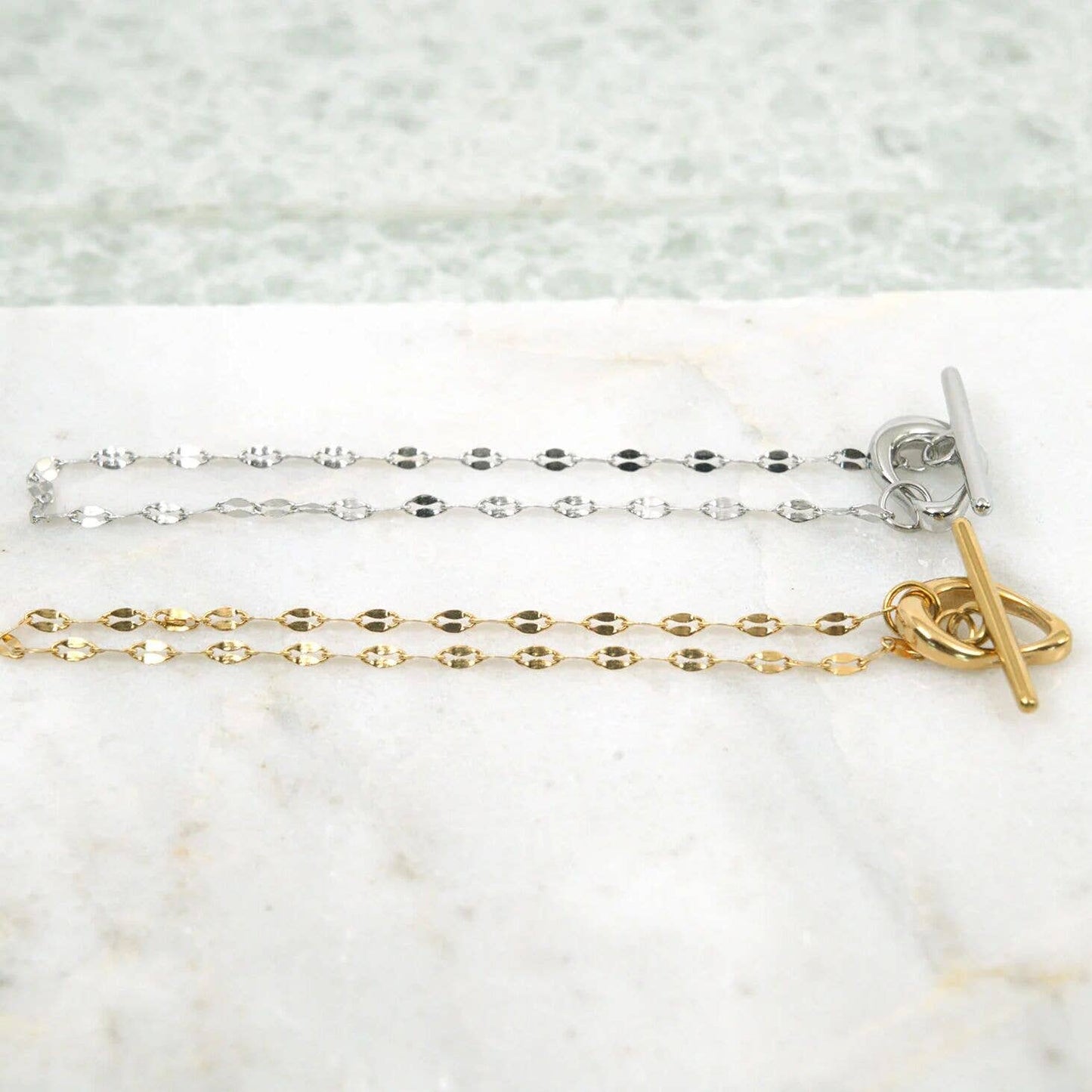 18K Gold PVD Stainless Steel Abstract Carabiner Bracelet