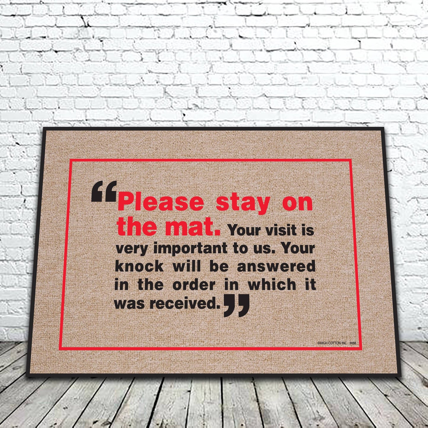 Please Stay On Mat doormat
