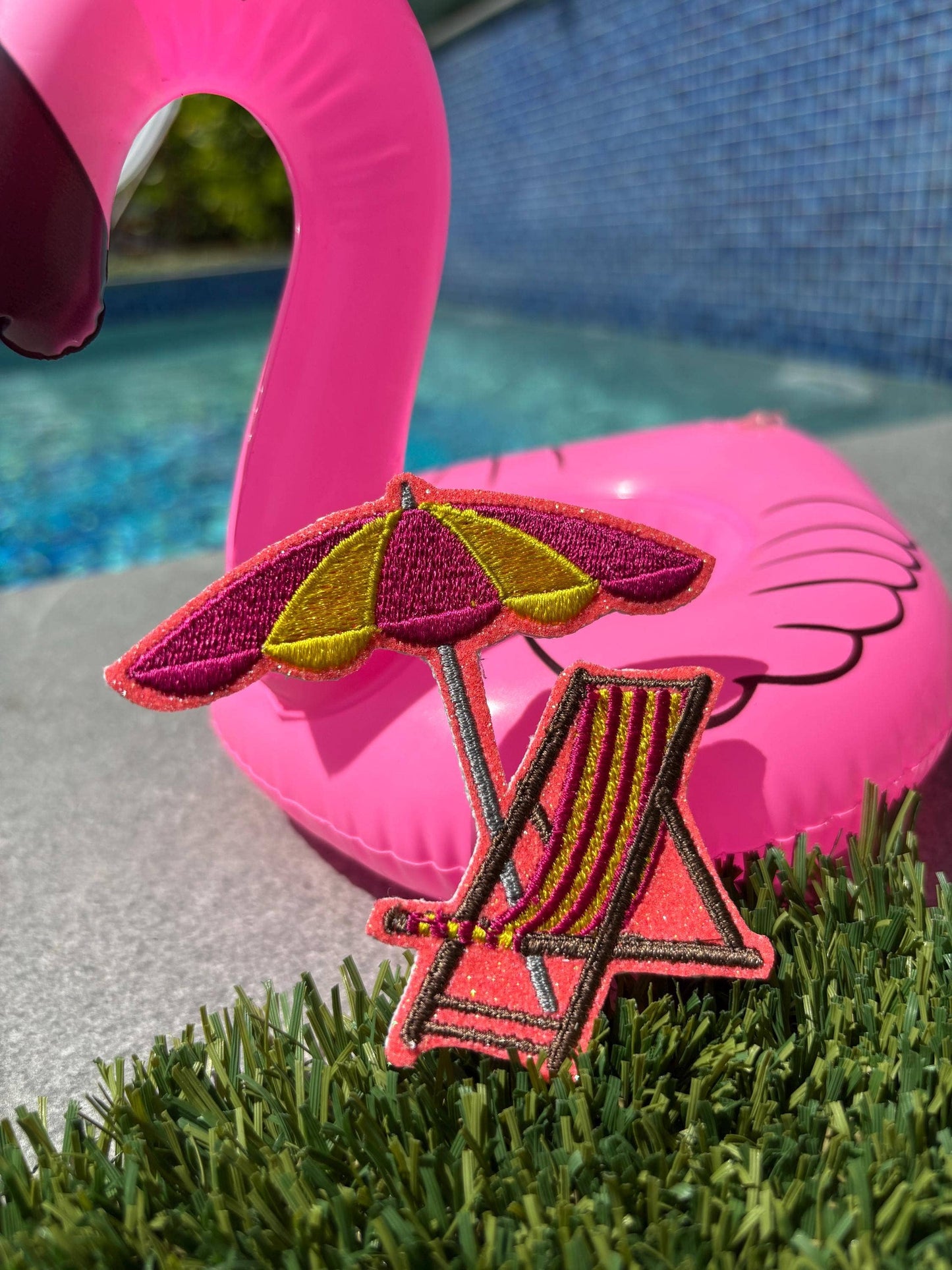 Trendy Beach Chair Glitter Patch