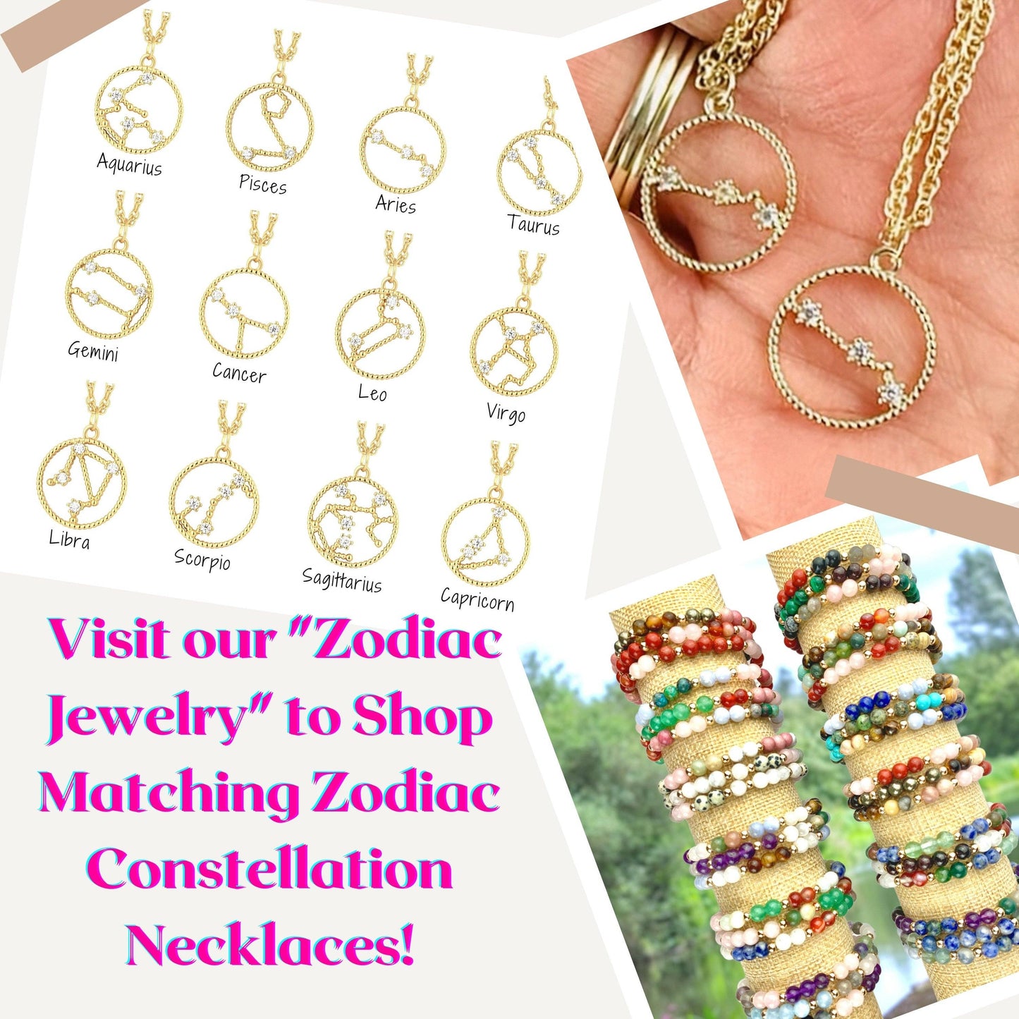 Libra Zodiac Crystal Bracelet