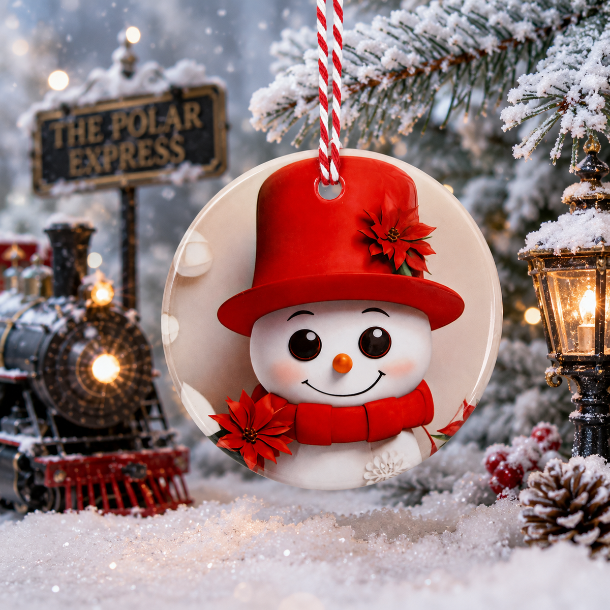Ceramic Snowman Ornament – Christmas Tree Ornament