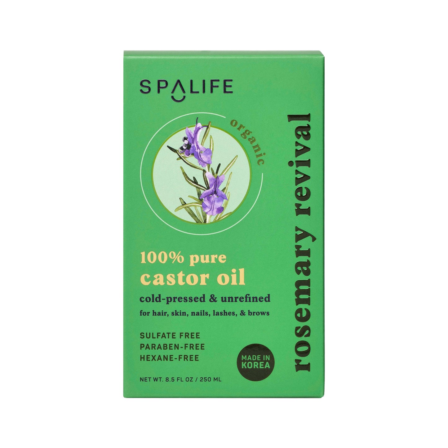 100% Pure Organic Castor Oil With Rosemary Extract
