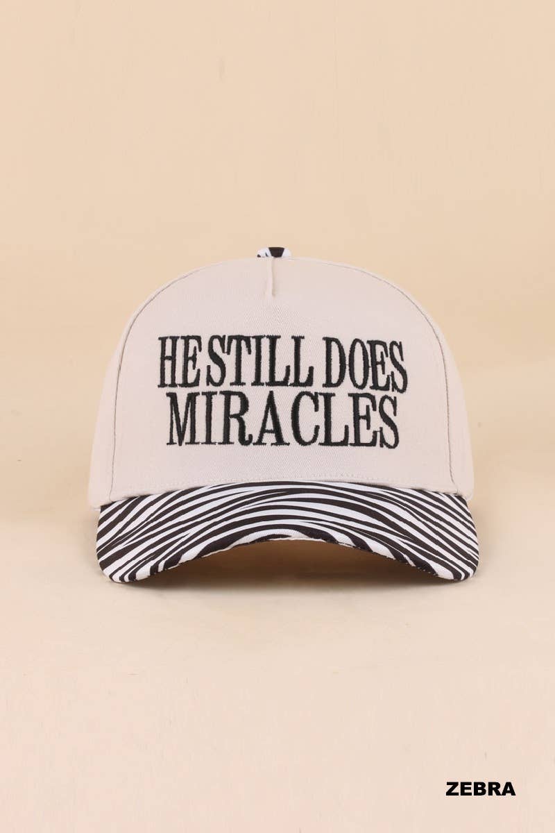 He Still Does Miracles Two Tone Canvas Cotton Cap