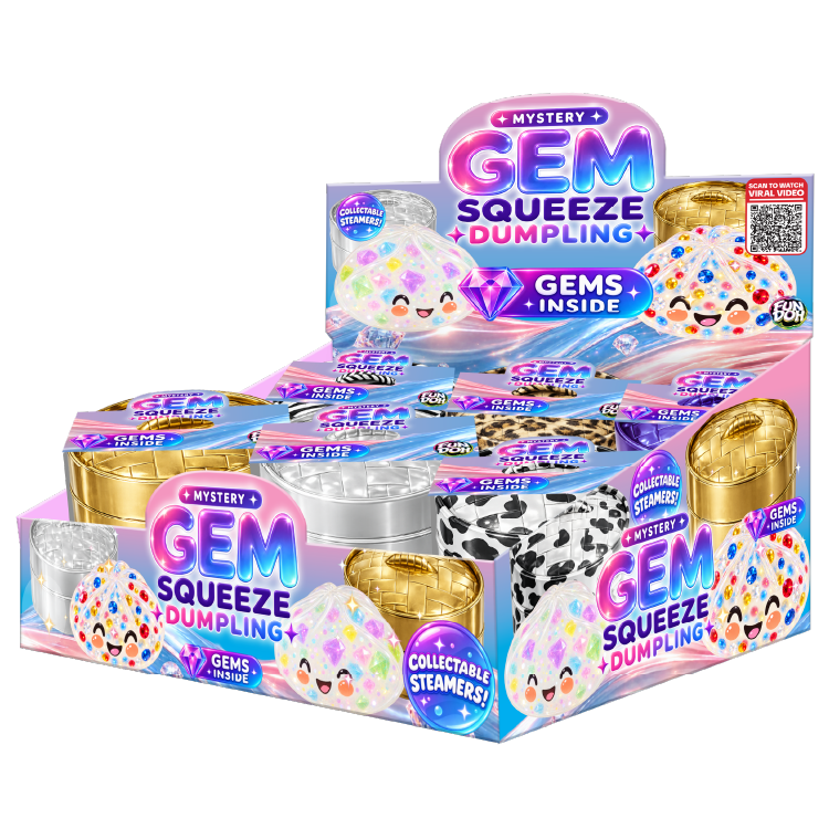 Fun Doh Mystery Gem Filled Squishy Dumpling Toy - 12/Display