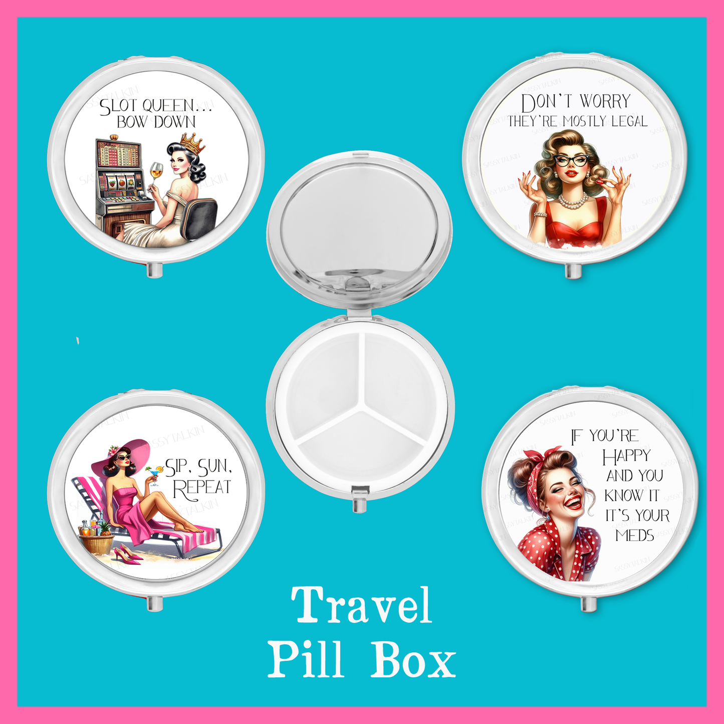 Purse Pill Box Organizer, I have a pill for that