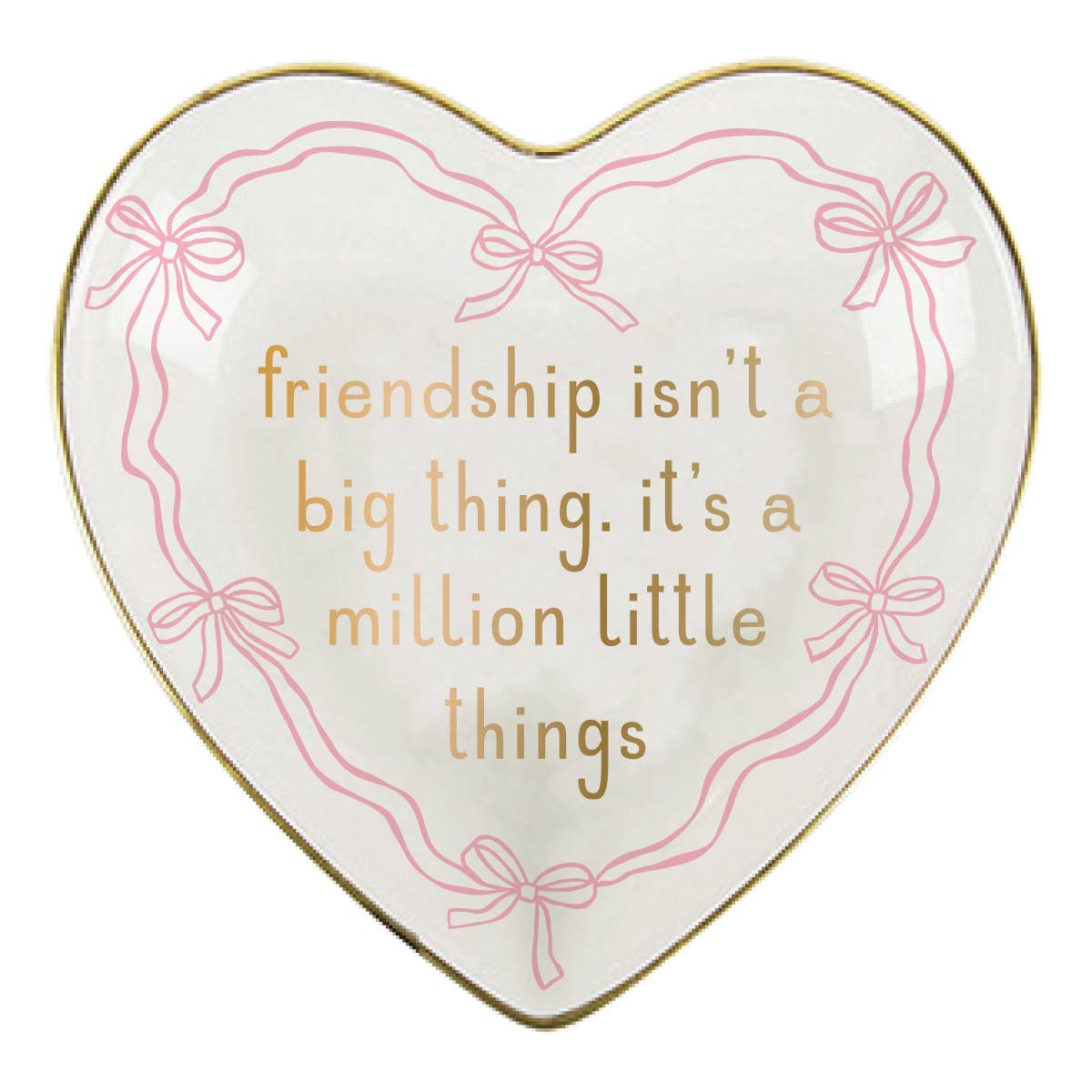 Ceramic Friendship Heart Trinket Tray | Million Things