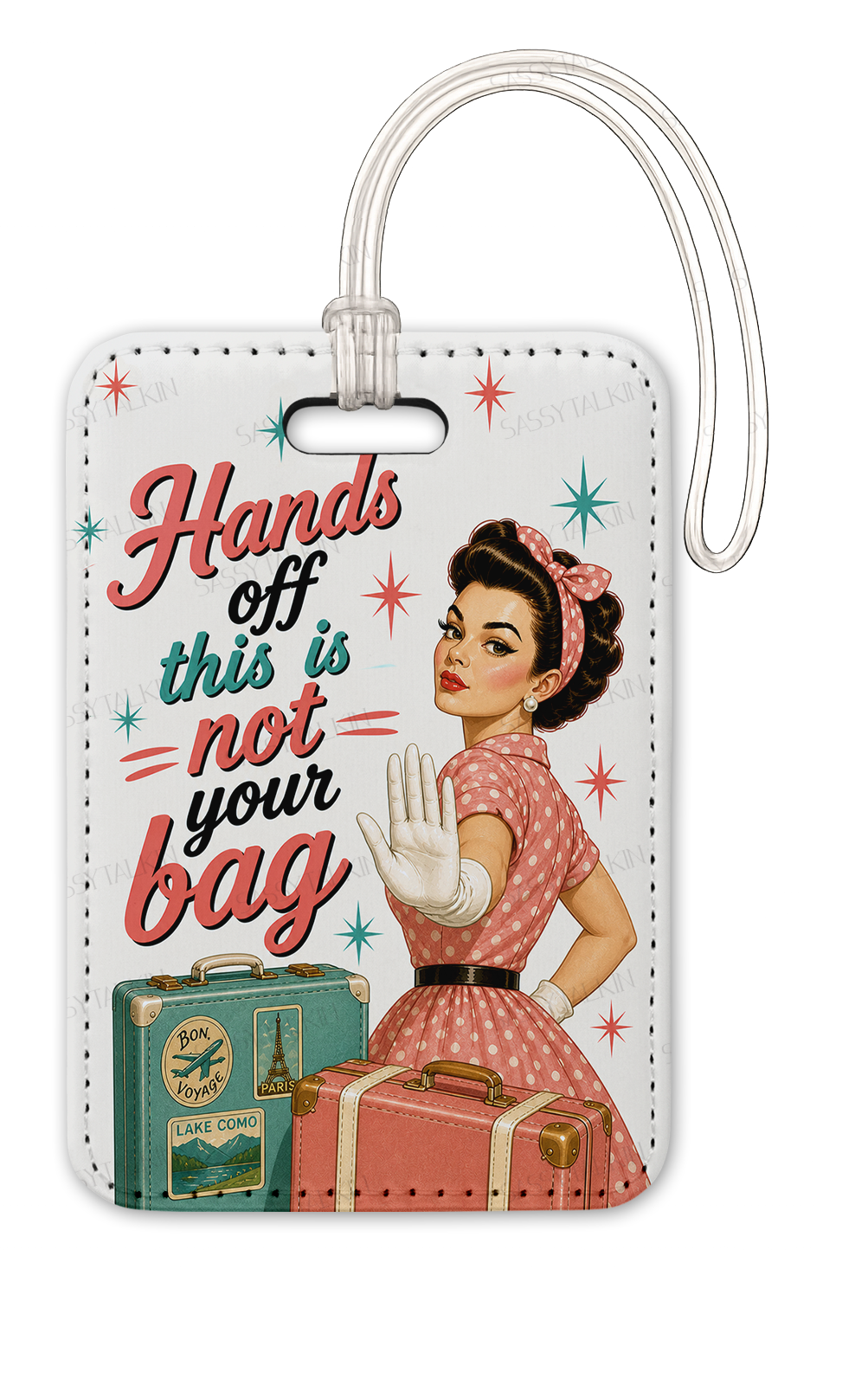Sassy girl, Luggage Tag, Hands off this is not