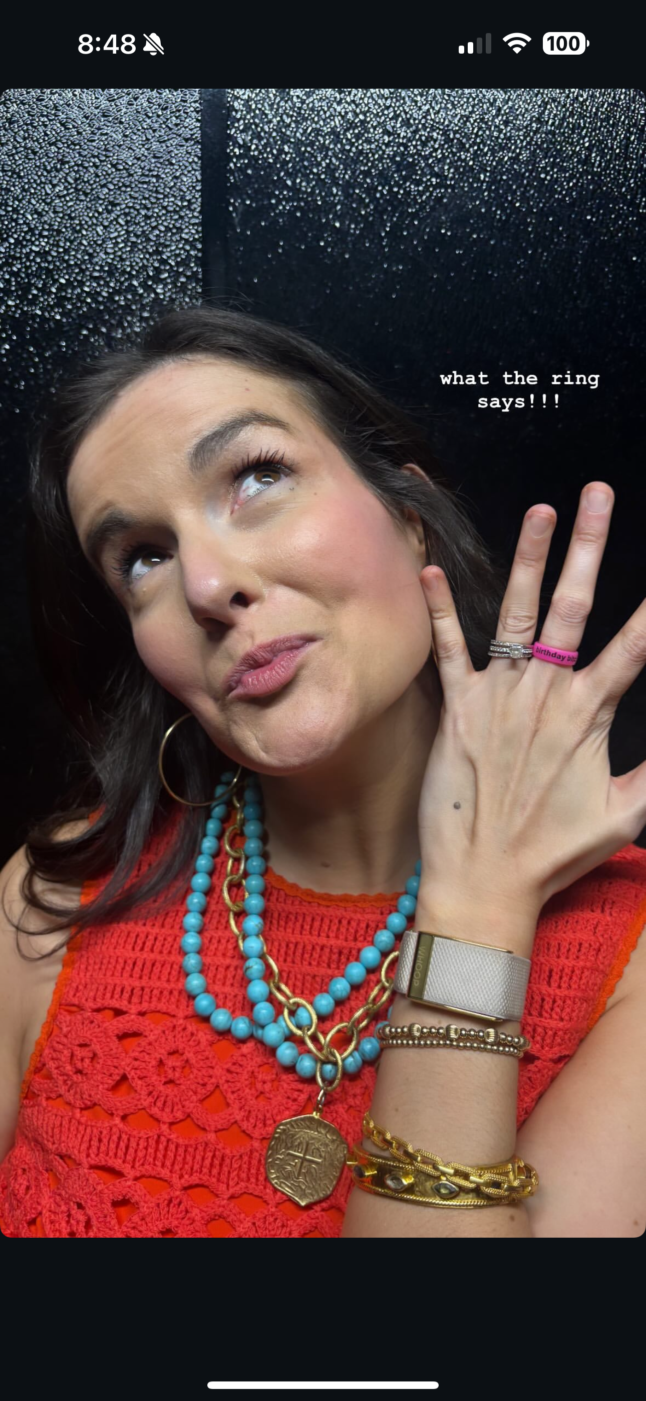 Flip Reversible birthday bitch / hotter & older ring