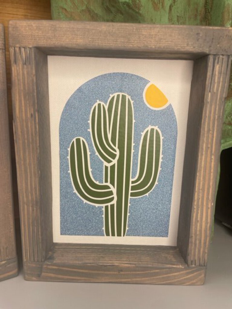 Framed Cactus Art