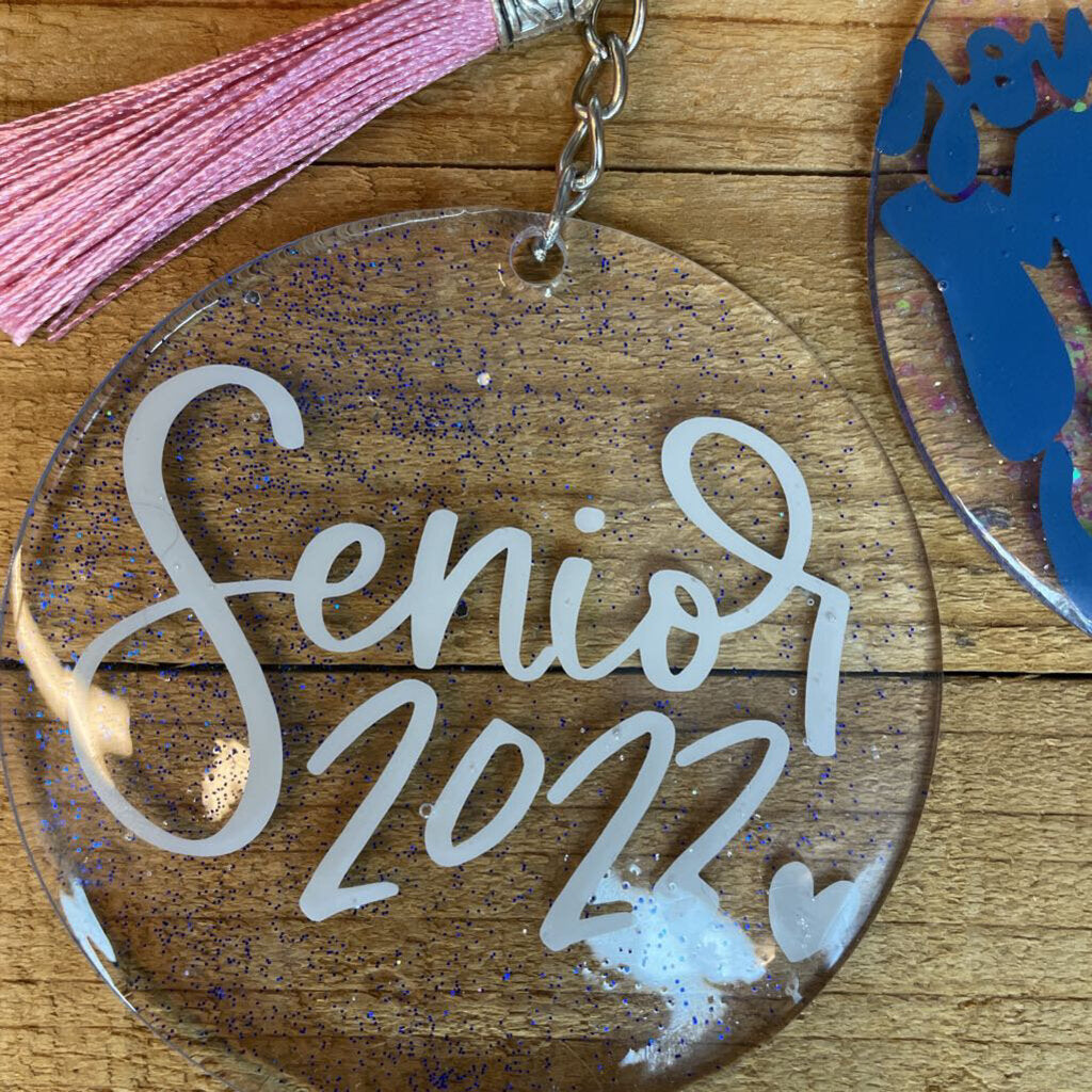 Resin Keychains 3 inch round choose from two different options