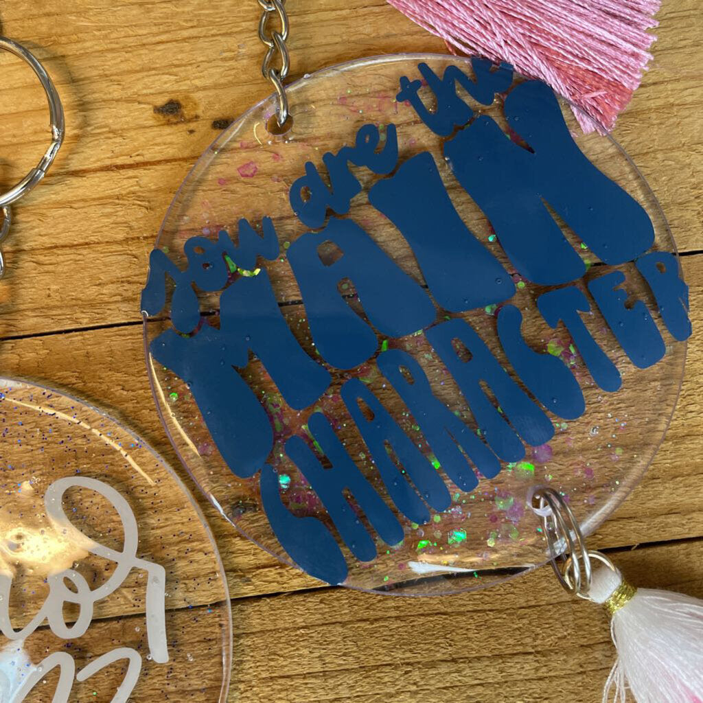 Resin Keychains 3 inch round choose from two different options