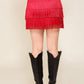 Fringe Rodeo Girl Mini Skirt