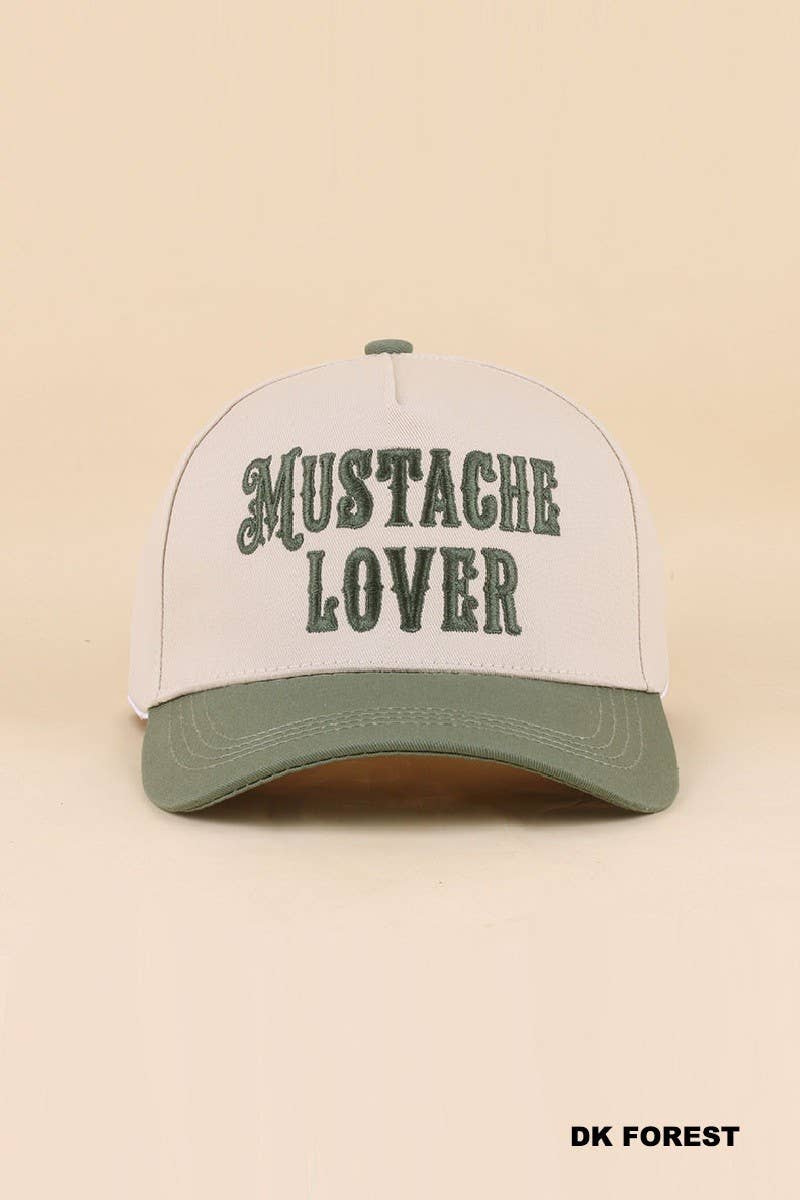Mustache Lover Two Tone Snapback Hat