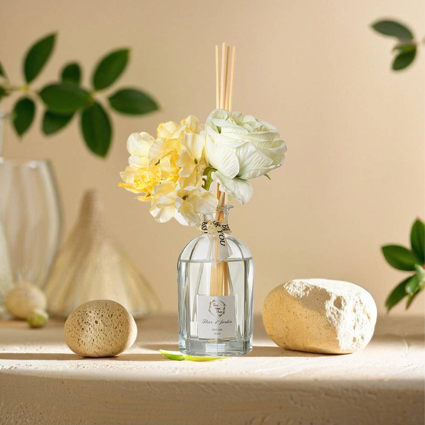 120Ml / 4.05 FL Oz Reed Diffuser Sets Faux Flowers