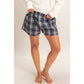 Plaid Shorts With Button Front
