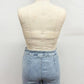 Stretch Denim Wrap Skort
