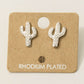 Mini Cactus Stud Earrings