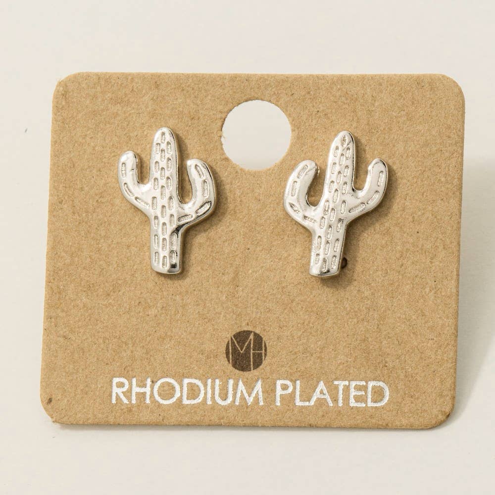 Mini Cactus Stud Earrings