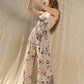 Floral Print Wide Leg Jumpsuit
